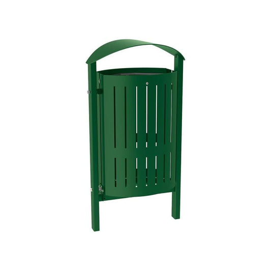 Cityscape Direct Silaos Litter Bin (Steel) Green (RAL 6005) / Concreted