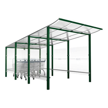Cityscape Direct Modulo Trolley Shelter Green (RAL 6005) / Concreting