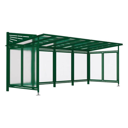 Cityscape Direct Conviviale Bicycle Shelter Green (RAL 6005) / Extended Unit (Full Cladding)