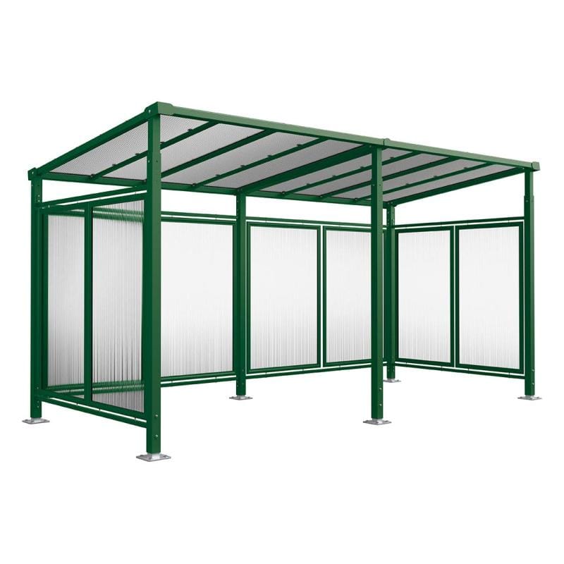 Cityscape Direct Milan Bicycle Shelter Green (RAL 6005) / Extended Unit (Full Cladding)