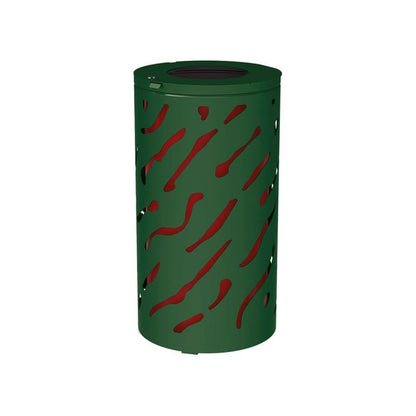 Cityscape Direct Venice Litter Bin Green (RAL 6005) / Galvanised and Painted Bucket (to match frame)