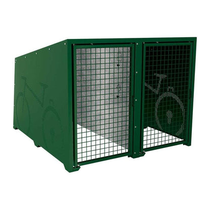 Cityscape Direct Berlin Bicycle Shelter Green (RAL 6005) / Galvanised and Painted (to match steel casing) / Not Required