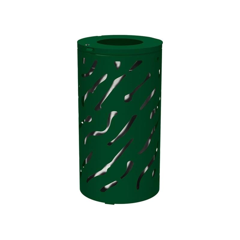 Cityscape Direct Venice Litter Bin Green (RAL 6005) / Galvanised Bucket (Unpainted)