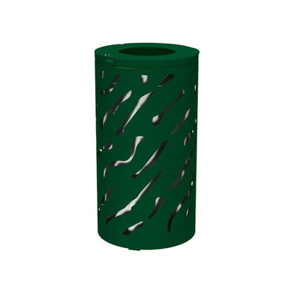 Cityscape Direct Venice Litter Bin Green (RAL 6005) / Galvanised Bucket (Unpainted)