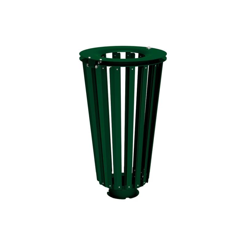 Cityscape Direct Lofoten Litter Bin (Steel) Green (RAL 6005) / No Bucket