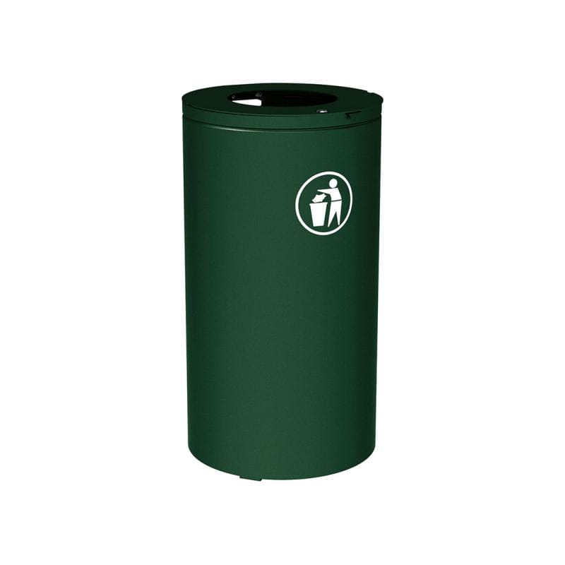 Cityscape Direct Olbia Litter Bin Green (RAL 6005) / No Bucket