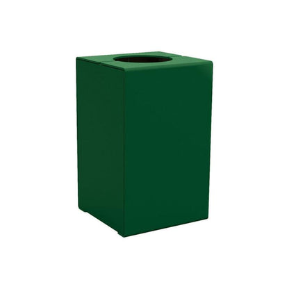 Cityscape Direct Kube Litter Bin (Steel) Green (RAL 6005) / No Lid