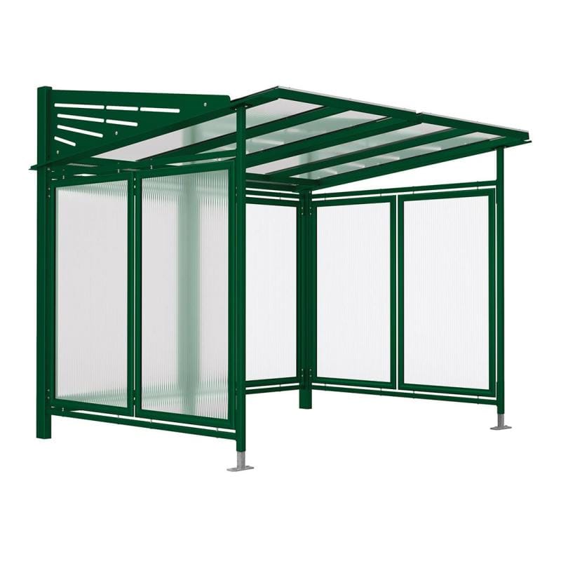 Cityscape Direct Conviviale Bicycle Shelter Green (RAL 6005) / Single Unit (Full Cladding)
