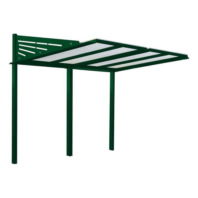 Cityscape Direct Conviviale Bicycle Shelter Green (RAL 6005) / Single Unit (No Cladding)