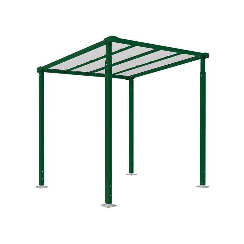 Cityscape Direct Milan Bicycle Shelter Green (RAL 6005) / Single Unit (No Cladding)