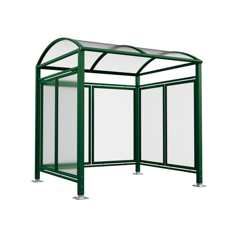 Cityscape Direct Barrel Roof Bicycle Shelter Green (RAL 6005) / Single Unit (With Cladding)