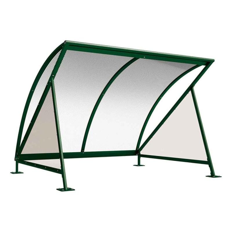 Cityscape Direct Crescent Bicycle Shelter Green (RAL 6005) / Single Unit (without Bicycle Rack)