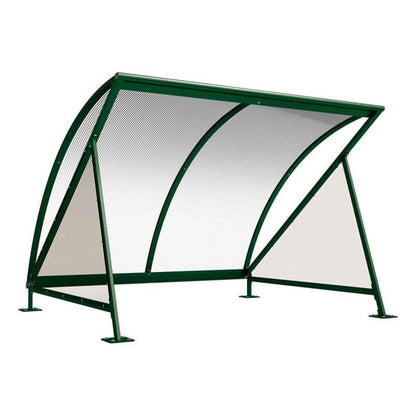 Cityscape Direct Crescent Bicycle Shelter Green (RAL 6005) / Single Unit (without Bicycle Rack)