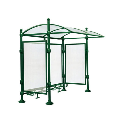 Cityscape Direct Province Bicycle Shelter Green (RAL 6005) / Sphere / With Cladding