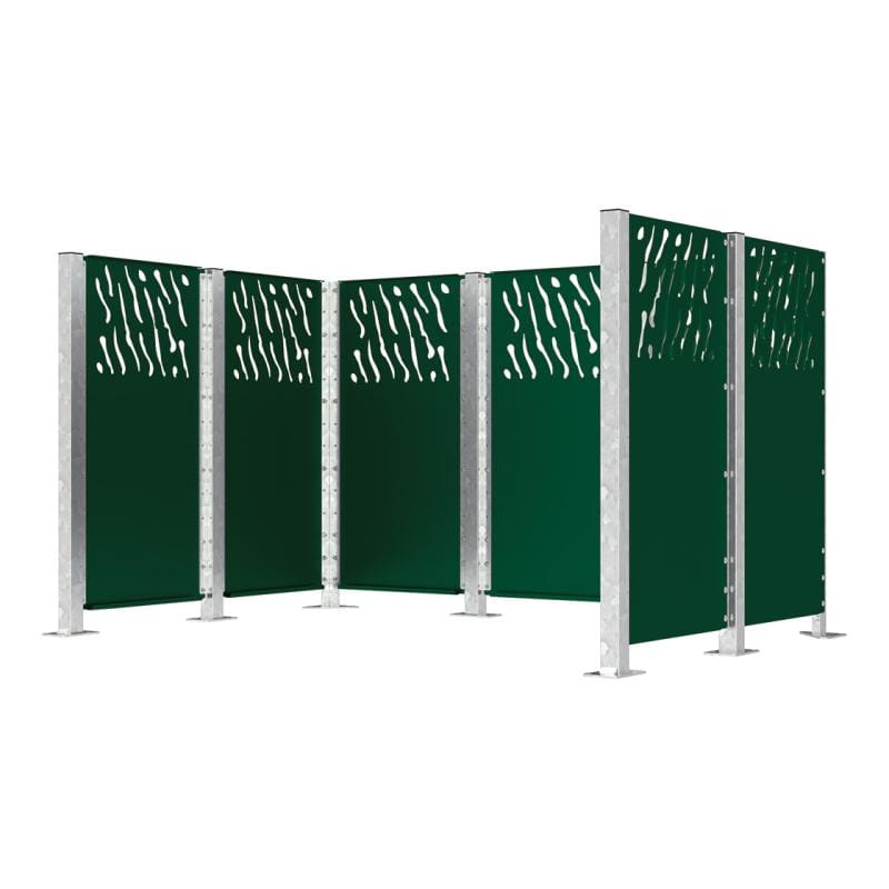 Cityscape Direct Venice Wheelie Bin Enclosure Green (RAL 6005)