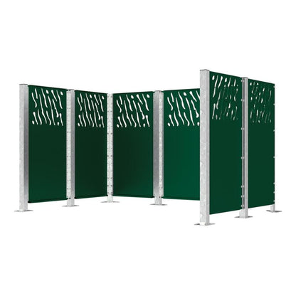 Cityscape Direct Venice Wheelie Bin Enclosure Green (RAL 6005)