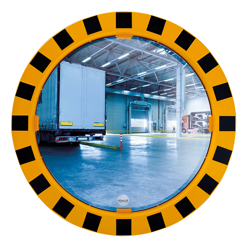 Cityscape Direct Industry and Workplace Mirrors with Yellow and Black Frame