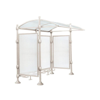 Cityscape Direct Province Bicycle Shelter Light Grey (RAL 7044) / Agora / With Cladding