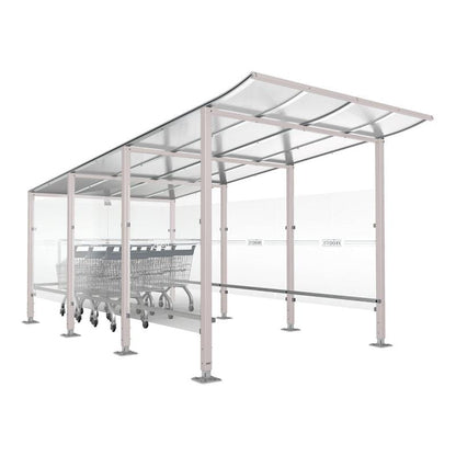 Cityscape Direct Modulo Trolley Shelter Light Grey (RAL 7044) / Base Plates