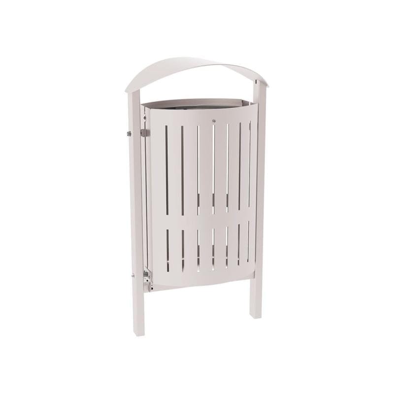 Cityscape Direct Silaos Litter Bin (Steel) Light Grey (RAL 7044) / Concreted