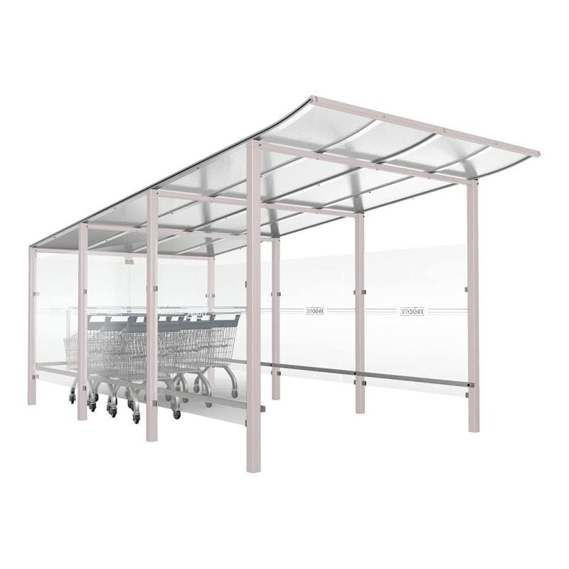 Cityscape Direct Modulo Trolley Shelter Light Grey (RAL 7044) / Concreting