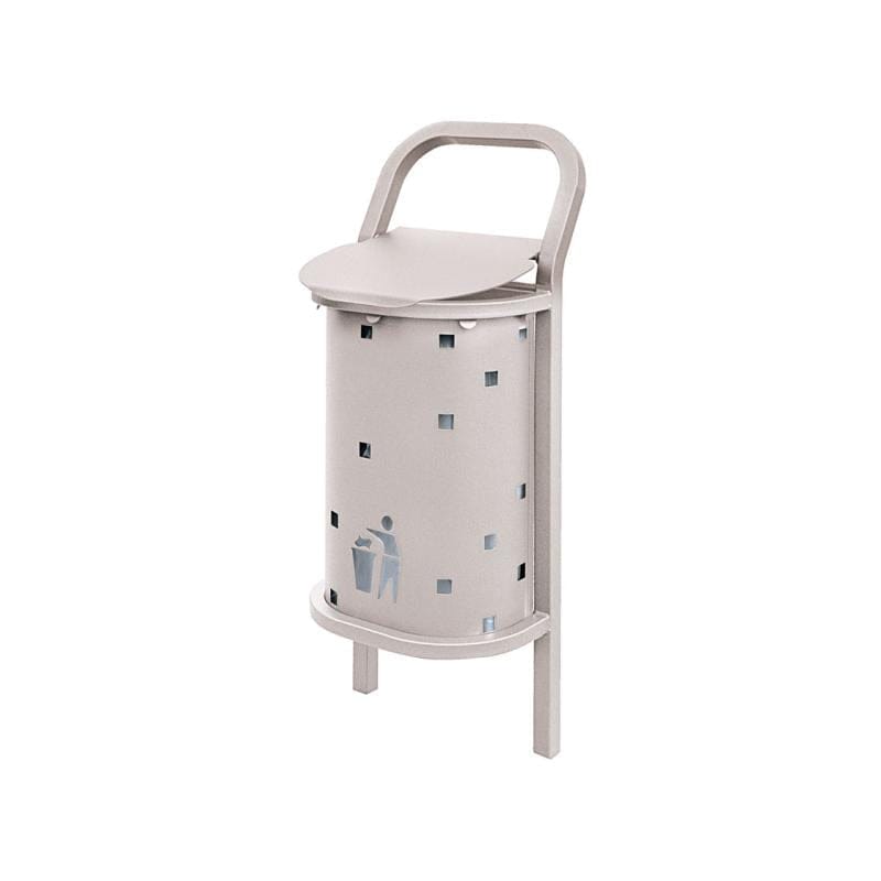 Cityscape Direct Conviviale Litter Bin Light Grey (RAL 7044)