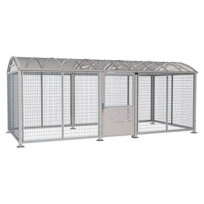 Cityscape Direct Secure XL Barrel Roof Bicycle Shelter Light Grey (RAL 7044) / Digicode Pad / Galvanised