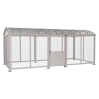 Cityscape Direct Secure XL Barrel Roof Bicycle Shelter Light Grey (RAL 7044) / Digicode Pad / Painted
