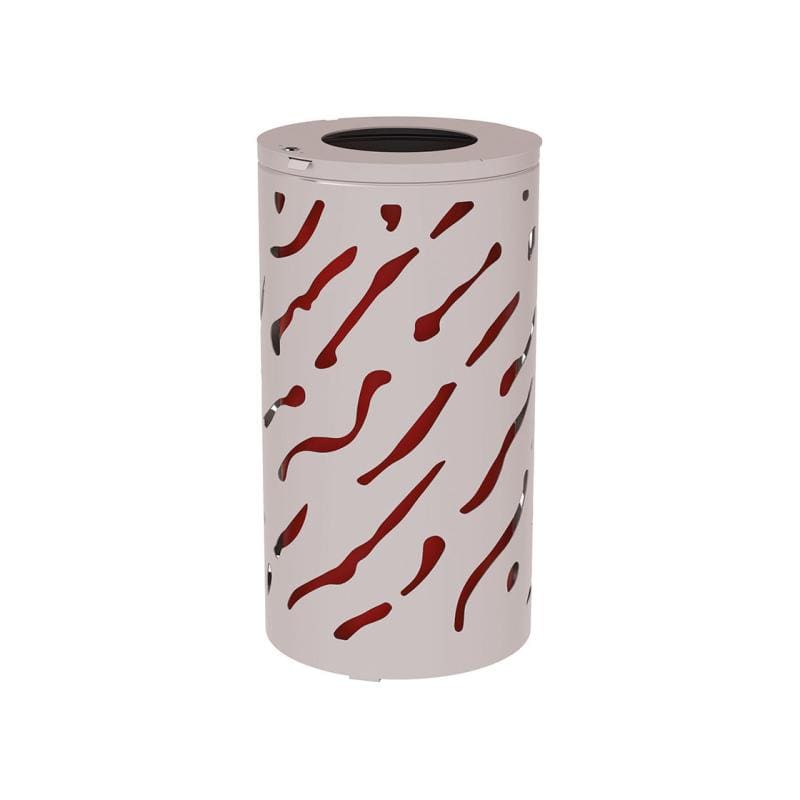 Cityscape Direct Venice Litter Bin Light Grey (RAL 7044) / Galvanised and Painted Bucket (to match frame)