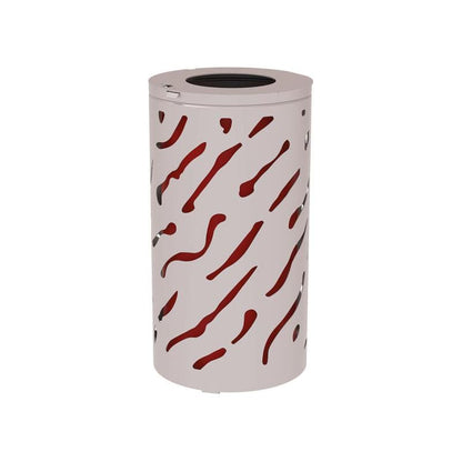 Cityscape Direct Venice Litter Bin Light Grey (RAL 7044) / Galvanised and Painted Bucket (to match frame)