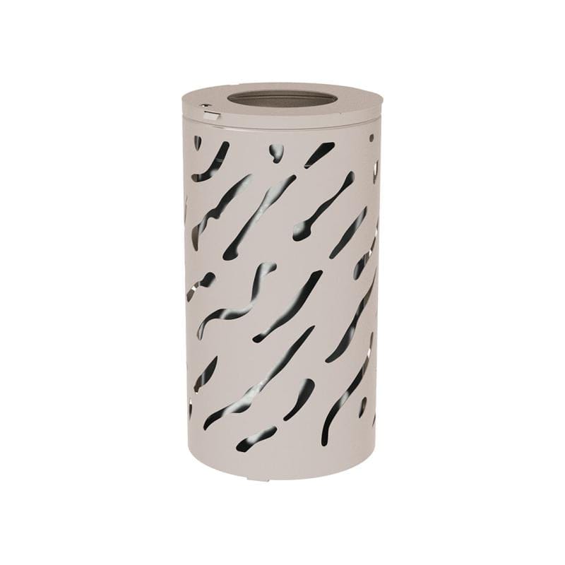 Cityscape Direct Venice Litter Bin Light Grey (RAL 7044) / Galvanised Bucket (Unpainted)