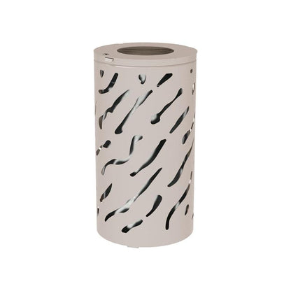 Cityscape Direct Venice Litter Bin Light Grey (RAL 7044) / Galvanised Bucket (Unpainted)