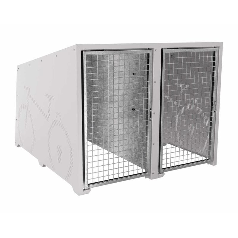 Cityscape Direct Berlin Bicycle Shelter Light Grey (RAL 7044) / Galvanised Only / Not Required