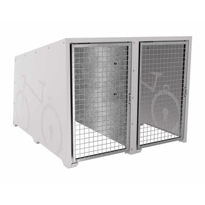 Cityscape Direct Berlin Bicycle Shelter Light Grey (RAL 7044) / Galvanised Only / Not Required