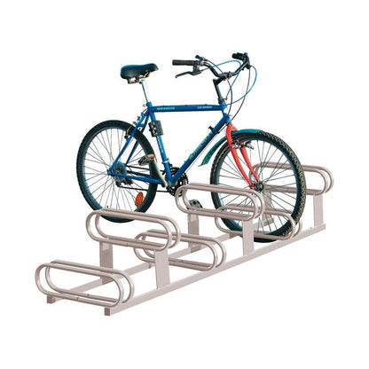Cityscape Direct High-Low Bicycle Rack Light Grey (RAL 7044)