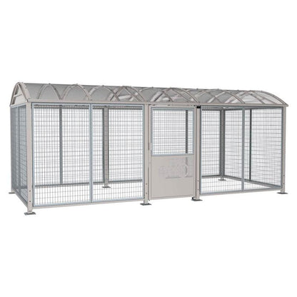 Cityscape Direct Secure XL Barrel Roof Bicycle Shelter Light Grey (RAL 7044) / Key Lock / Galvanised