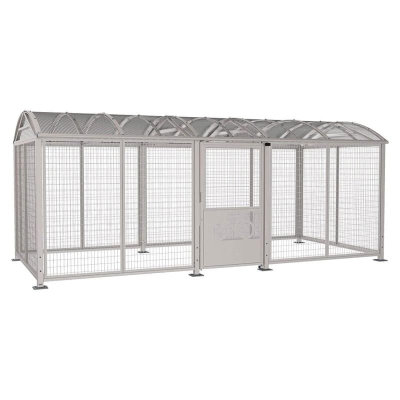 Cityscape Direct Secure XL Barrel Roof Bicycle Shelter Light Grey (RAL 7044) / Key Lock / Painted