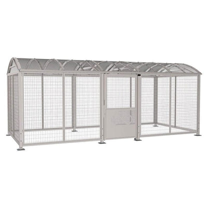 Cityscape Direct Secure XL Barrel Roof Bicycle Shelter Light Grey (RAL 7044) / Key Lock / Painted