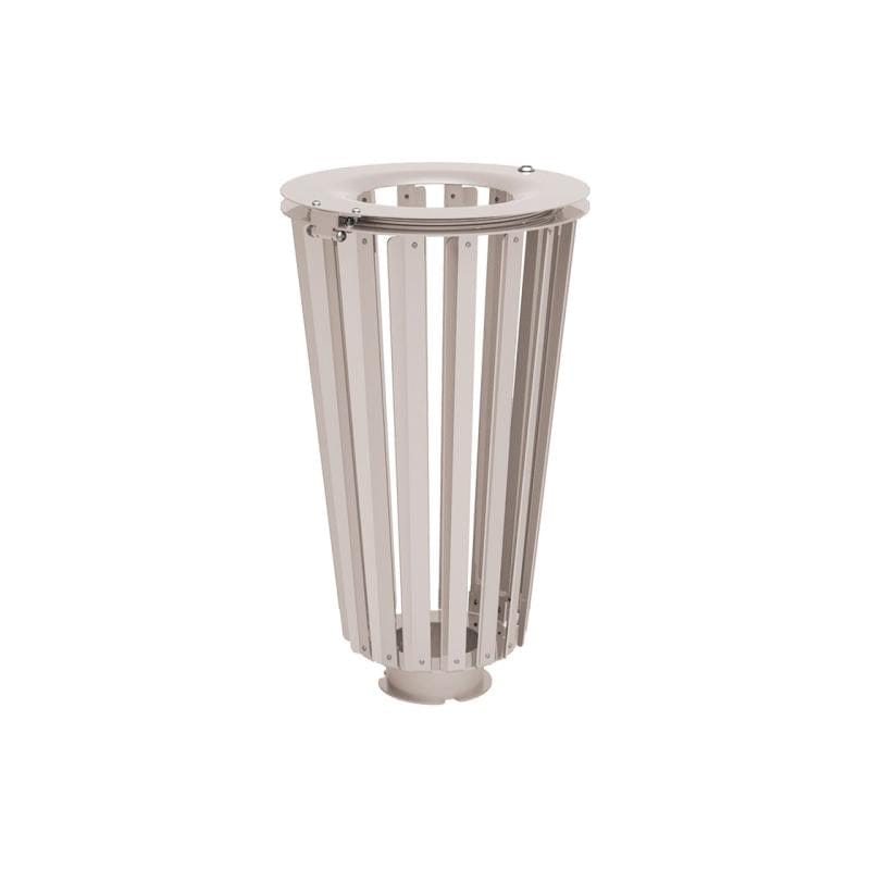 Cityscape Direct Lofoten Litter Bin (Steel) Light Grey (RAL 7044) / No Bucket
