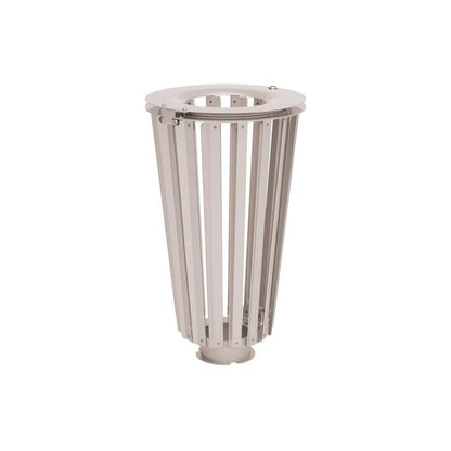 Cityscape Direct Lofoten Litter Bin (Steel) Light Grey (RAL 7044) / No Bucket