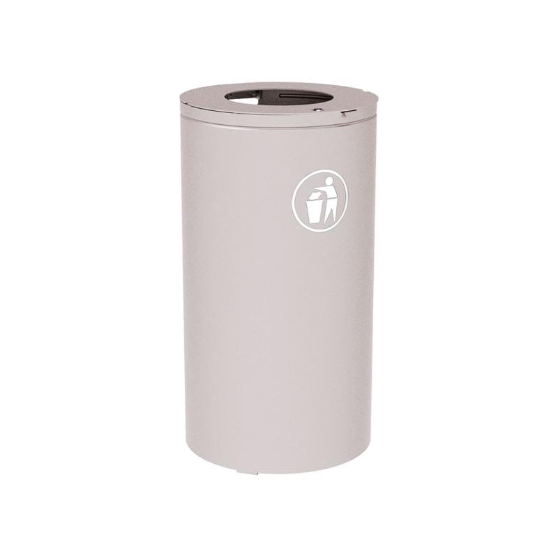 Cityscape Direct Olbia Litter Bin Light Grey (RAL 7044) / No Bucket