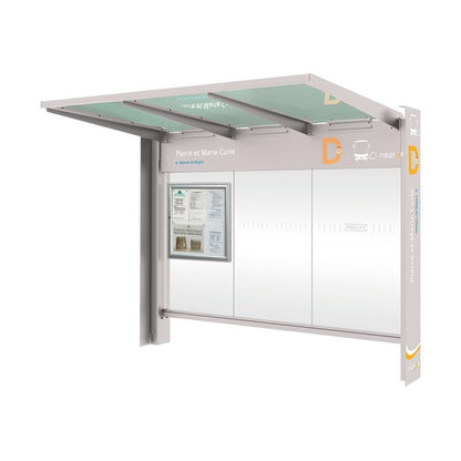 Cityscape Direct Kube Bus Shelter Light Grey (RAL 7044) / No Side Cladding / Not Required