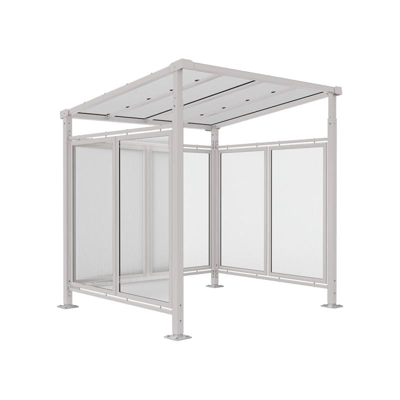 Cityscape Direct Milan Bicycle Shelter Light Grey (RAL 7044) / Single Unit (Full Cladding)