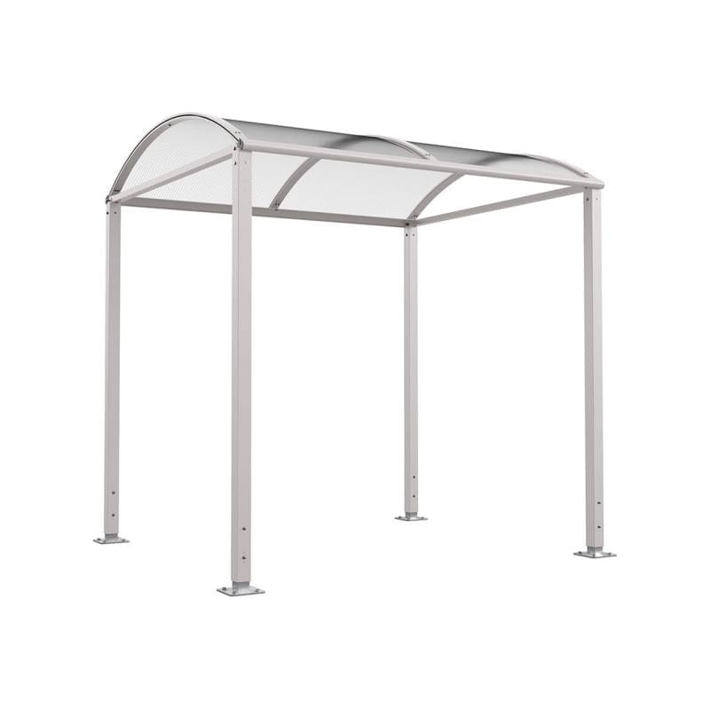 Cityscape Direct Barrel Roof Bicycle Shelter Light Grey (RAL 7044) / Single Unit (No Cladding)