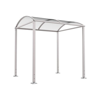 Cityscape Direct Barrel Roof Bicycle Shelter Light Grey (RAL 7044) / Single Unit (No Cladding)