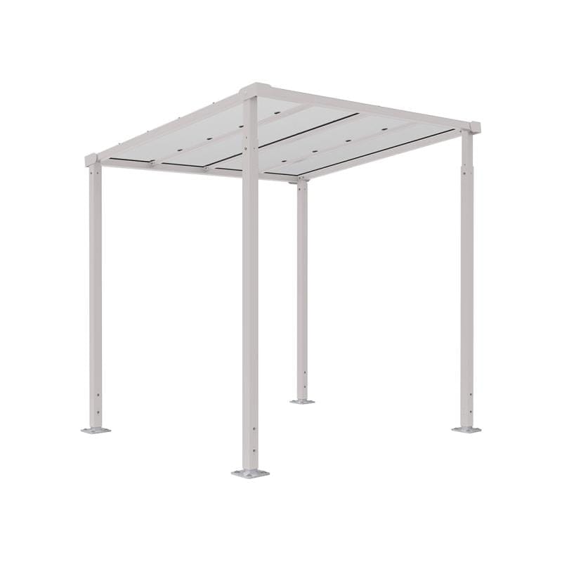 Cityscape Direct Milan Bicycle Shelter Light Grey (RAL 7044) / Single Unit (No Cladding)