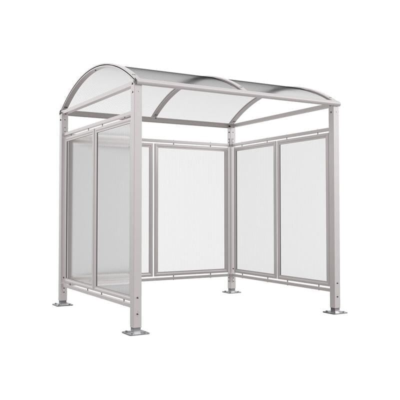 Cityscape Direct Barrel Roof Bicycle Shelter Light Grey (RAL 7044) / Single Unit (With Cladding)
