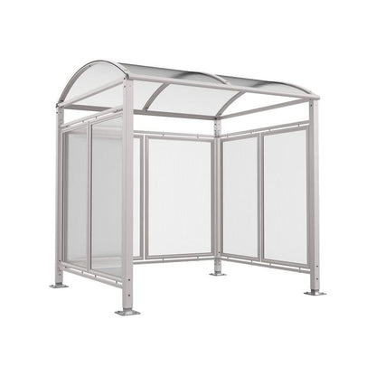 Cityscape Direct Barrel Roof Bicycle Shelter Light Grey (RAL 7044) / Single Unit (With Cladding)