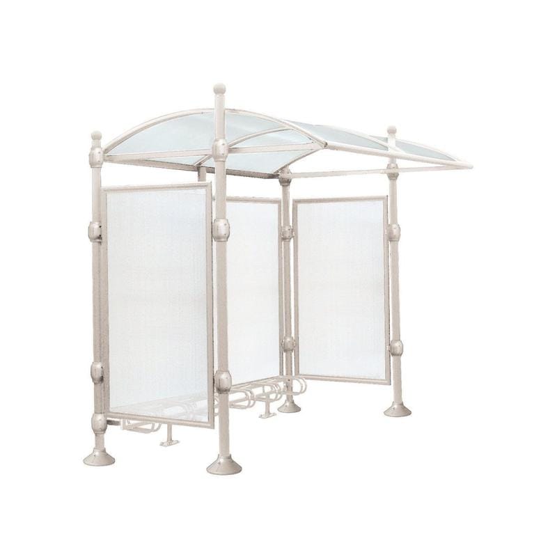 Cityscape Direct Province Bicycle Shelter Light Grey (RAL 7044) / Sphere / With Cladding