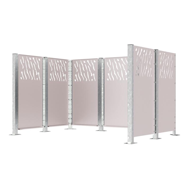 Cityscape Direct Venice Wheelie Bin Enclosure Light Grey (RAL 7044)